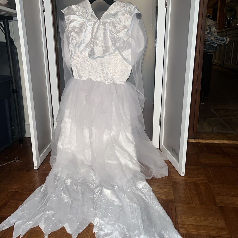Girls 14 Chasing Fireflies Hooded Ice Princess Princess Costume Dress White